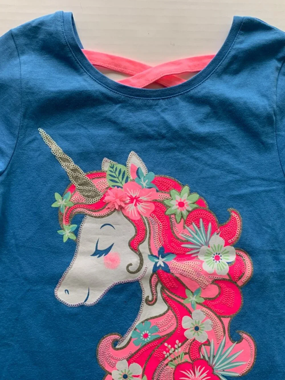 Tommy Bahama Girls L 10-12 Active Dress + Unicorn Tee Tropical Floral Beach Lot